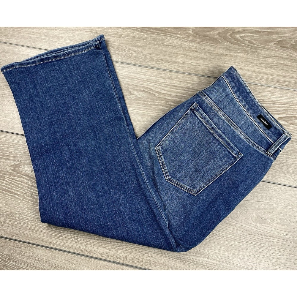 Liverpool Women's Hannah Crop Flare High Rise Denim Jeans Blue Size 14/32